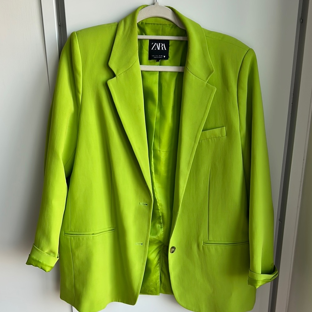 ZARA Bright Green Blazer